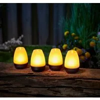 Northpoint LED Dekolicht LED Akku Lounge Lights Kabellos für Innen und Außen RGBW Flackereffekt
