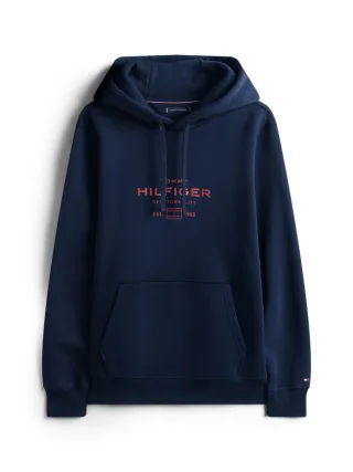 Tommy Hilfiger - Hoodie mit Logoprint blau - Gr. - M