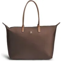 Tommy Hilfiger Handtasche POPETTE MAXI TOTE, Damen Schultertasche mit TH-Logoemblem