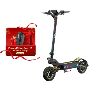 [EU Direct] OOTD T10 Pro Electric Scooter 52V 23.4Ah Battery 1300W*2 Dual Motors Recommended Top Speed 25KM/H 11inch Tir