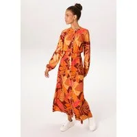 Aniston CASUAL Maxikleid mit farbenfrohen, grafischen Blättern bedruckt