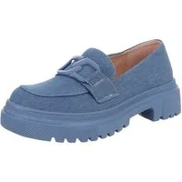 Ital-Design Modische Slipper mit Schnalle für Damen – Alltagstauglich Slipper (89852538) Blockabsatz Mokassins in Blau