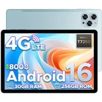 DOOGEE TAB G6 Android 16 Tablet mit SIM Card Slot, 11 Zoll Tablet (11", 256 GB, Android 16, 4G LTE, 6GB RAM + 256GB ROM, 90Hz IPS, Widevine L1, 4G LTE/5G WiFi/Face ID)