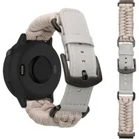 kwmobile Smartwatch-Armband Ersatzarmband geflochten für Garmin Vivoactive 6 / Vivoactive 5 / Venu, Armband Fitnesstracker Sportarmband aus PU Leder mit Uhrenverschluss