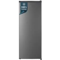 homeX Kühlschrank CS2422E-S, 143 cm hoch, 54.5 cm breit, 242 L, Vollraumkühlschrank ohne Gefrierfach groß, freistehend, 37 dB