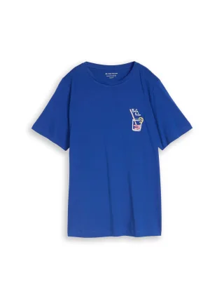 Tom Tailor - Plus Size - T-Shirt mit Print shiny royal blue - Gr. - 50