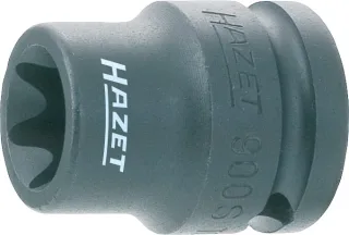 HAZET Schlag- Maschinenschrauber Steckschlüssel-Einsatz (1/2 Zoll), Außen TORX® Profil - 900S-E16