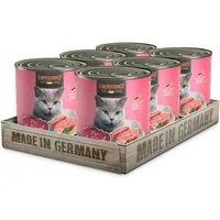 Leonardo Catfood Geflügel Pur - hochwertiges Nassfutter ohne Getreide & Zucker 6x800g, Nassfutter für: Katzen