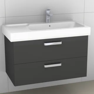 Artiqua 413 Waschtischunterschrank für iCon 124195 Anthrazit Hochglanz, 413-WU2L-K09-7015-51 413-WU2L-K09-7015-51