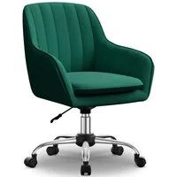 Adormii Bürostuhl Homeoffice Stuhl,Schminkstuhl mit Armlehnen,Drehstuhl mit Rrollen (Samt Stuhl,höhenverstellbar,für Schminktisch,Arbeitszimmer, Schlafzimmer,150kg)
