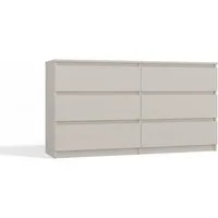 Raumhirsch Furniture Kommode Sideboard 140 cm breit (Maße 40 x 140 x 75 cm, 6 Schubladen), verschiedene Farben
