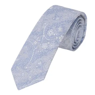 prince bowtie - Krawatte Paisley 6,0-6,5cm h-blau