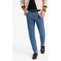 OMBRE Comfort-fit-Jeans Marmorierte Denim-Hose für Männer CARROT FIT
