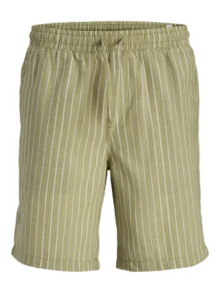 JACK&JONES - JPSTJAIDEN JJPALMA SEERSUCKER SHOR JNR cedar - Gr. - 158