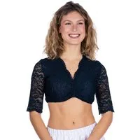 Spieth & Wensky Dirndlbluse Dirndlbluse - ANSBACH - dunkelblau, dunkelrot