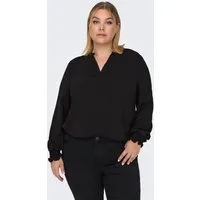 ONLY CARMAKOMA Shirtbluse CARMETTA LIFE V-NECK TOP WVN NOOS Kunstfaser, regular fit