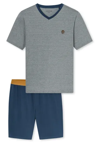 SCHIESSER - Schlafanzug kurz deep blue - Gr. - 50