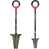 Root Slayer® Spaten Radius Wurzelspaten Mehrzweckschaufel, (Spar Set, 2-St., Wurzelspaten + Beetspaten), Multifunktionsspaten, Klinge mit Zähnen zum Schneiden der Wurzeln