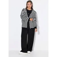 Studio Untold Strickjacke Strickjacke oversized Ringel Langarm