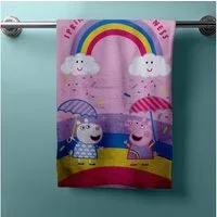 AY!Max Handtücher Peppa Pig Wutz Duschtuch Badetuch Strandtuch Velourstuch 70 x 140cm, (1 Duschtuch, 1-St), Langlebig