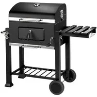 JEOBEST Holzkohlegrill, mit Deckel, Edelstahl-Griff, Grillrost