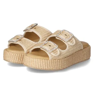 Kaerlek Pantoletten NATURALE  Beige - Gr. 39 -  Echt Leder