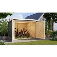 Karibu Fahrradbox Fahrradgarage 4, in verschiedenen Farben, BxTxH: 212,5x216,5x167 cm