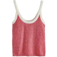 Next Trägertop Ärmelloses Tanktop in Strickoptik mit U-Ausschnitt (1-tlg)