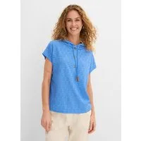 bonprix Henleyshirt lockerer Schnitt, Oversize-Passform, mit Kapuze, Kurzarm-Design