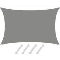 AMANKA Sonnensegel mit UV Schutz - 2 x 1 m Wasserdicht - Sonnenschutz für Garten & Balkon, Polyester Sonnenschutzsegel Rechteckig - Überdachung mit Regenschutz