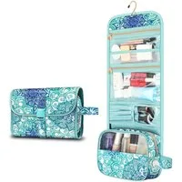 Fintie Kulturbeutel Tragbare Kulturtasche Kosmetiktasche Reisetasche, Große wasserdichte, Aufhängen Make-up Organizer Stauraum Tasche für Damen Mädchen