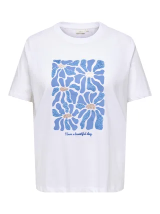 ONLY CARMAKOMA - CARALBERTE S/S BOXY TEE JRS Bright White - Gr. - 48