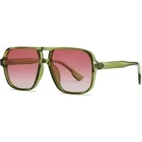 LuxusKollektion Retrosonnenbrille Sonnenbrille Retro Pilotenbrille Eckig Grün Gradient Rot 56 Millimeter