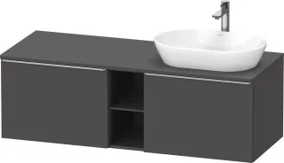 Duravit D-Neo Konsolenwaschtischunterbau wandhängend Graphit Matt 1400x550x459 mm - DE4950R70490000 DE4950R70490000