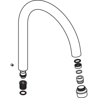 hansgrohe Ausl Axor Montreux 3-L. WT-Arm. 97990000 Standmodell chrom