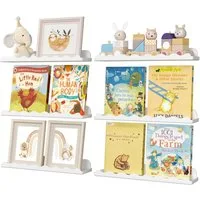 Lifewit Wandregal Kunststoff Bücherregal, Hängeregal Regale Schlafzimmer, Wohnzimmer, 6-tlg.