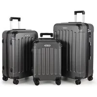 TAN.TOMI Kofferset 3-Tlg Reisekoffer Koffer Kofferset Trolleys Hartschale, 4 Rollen, Trolley Handgepäck Große Kapazität mit 4 Rollen und Zahlenschloss