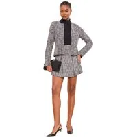 LIPSY Kurzjacke Lipsy verkürzte Bouclé-Jacke, Regular (1-St)