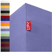 r-up Spannbettlaken Beste 90x200 bis 220x240cm erhältlich! 230 g/m², Baumwolle, Gummizug: fest eingenähtes dauerelastisches Rundumgummi, (1 Stück), (90x200-100x220, 15-35cm Matratzenhöhe, lila)
