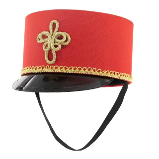buttinette Kinder-Funkenhut "Uniform", rot/gold