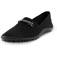 Leguano LADY FAMOUS Barfußschuh Flats, Ballerina, Bequemschuh mit goldfarbener Zierkette