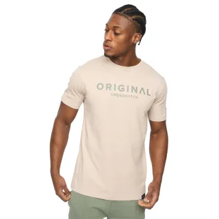 Crosshatch - "Bardon" T-Shirt für Herren, Baumwolle (Helles Steingrau)