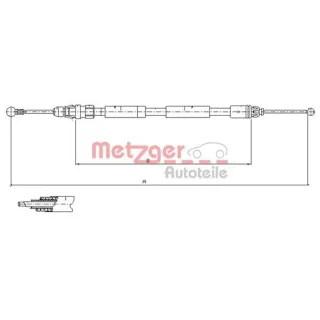 Metzger Handbremsseil hinten rechts Nissan Primastar Opel Vivaro Renault Trafic II