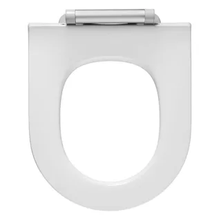 Pressalit Projecta D Solid Pro WC-Sitz 1007011-DG4925 weiß polygiene, Kombi-Scharnier DG4, Edelstahl, ohne Deckel, mit Absenkautomatik