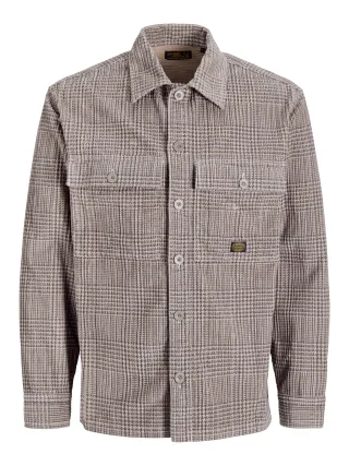 JACK&JONES - JPRBLUOLIVER CORDUROY L/S OVERSHIRT Plaza Taupe - Gr. - L