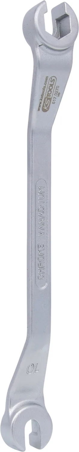 KS Tools CHROMEplus Offener Doppel-Ringschlüssel, gekröpft, 10x11mm - 517.0270