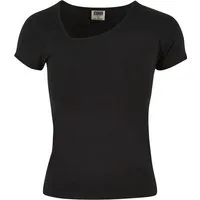 URBAN CLASSICS T-Shirt Urban Classics Damen Ladies Organic Asymmetric Neckline Tee (1-tlg)