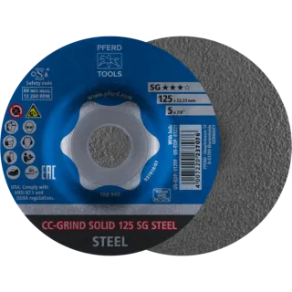 PFERD TOOLS CC-GRIND-SOLID Schleifscheibe Leistungslinie SG STEEL für Stahl - 64185125