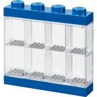 LEGO Minifiguren Vitrine blau, Aufbewahrungsbox blau/transparent, transparent