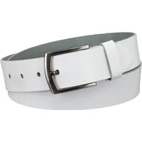 COLOGNEBELT Ledergürtel OM529-SL-Weiss MADE IN GERMANY, Weiss Kürzbar, 100 % Echtleder, Aus einem Stück, Unisex